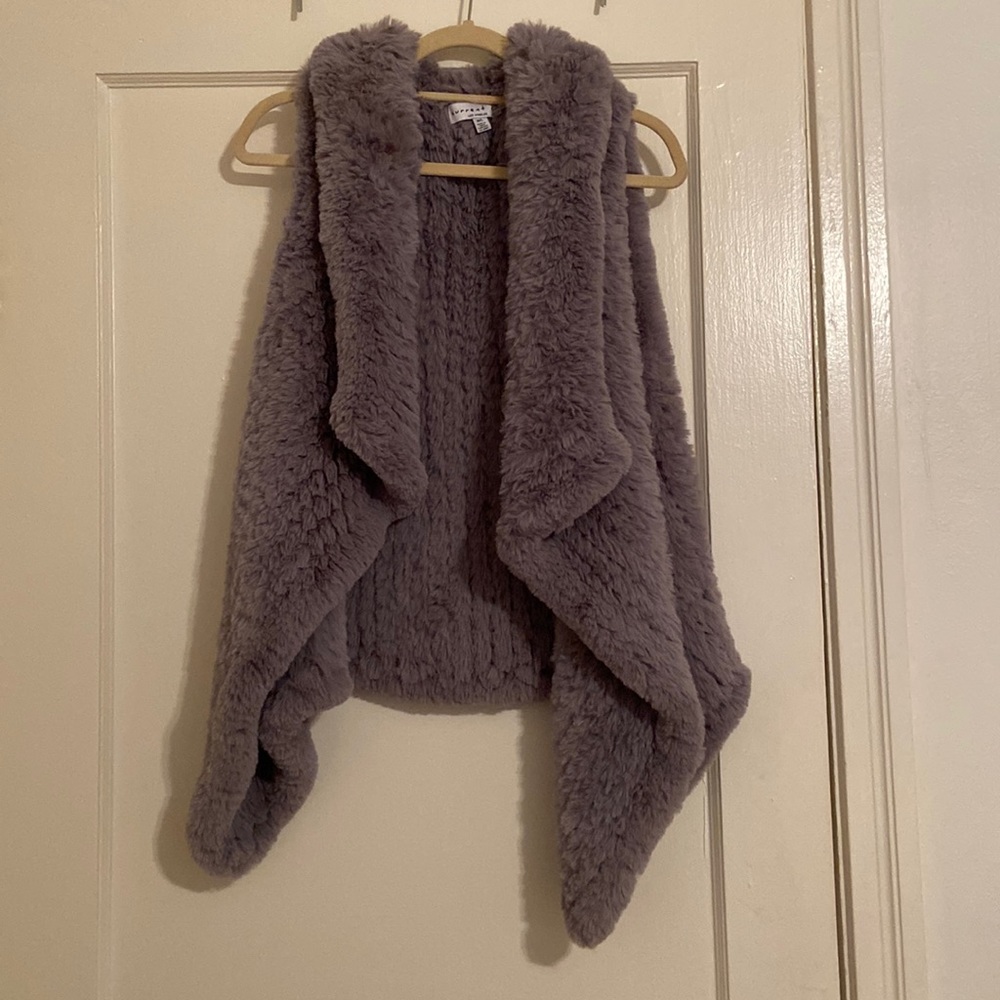 Current air faux fur vest